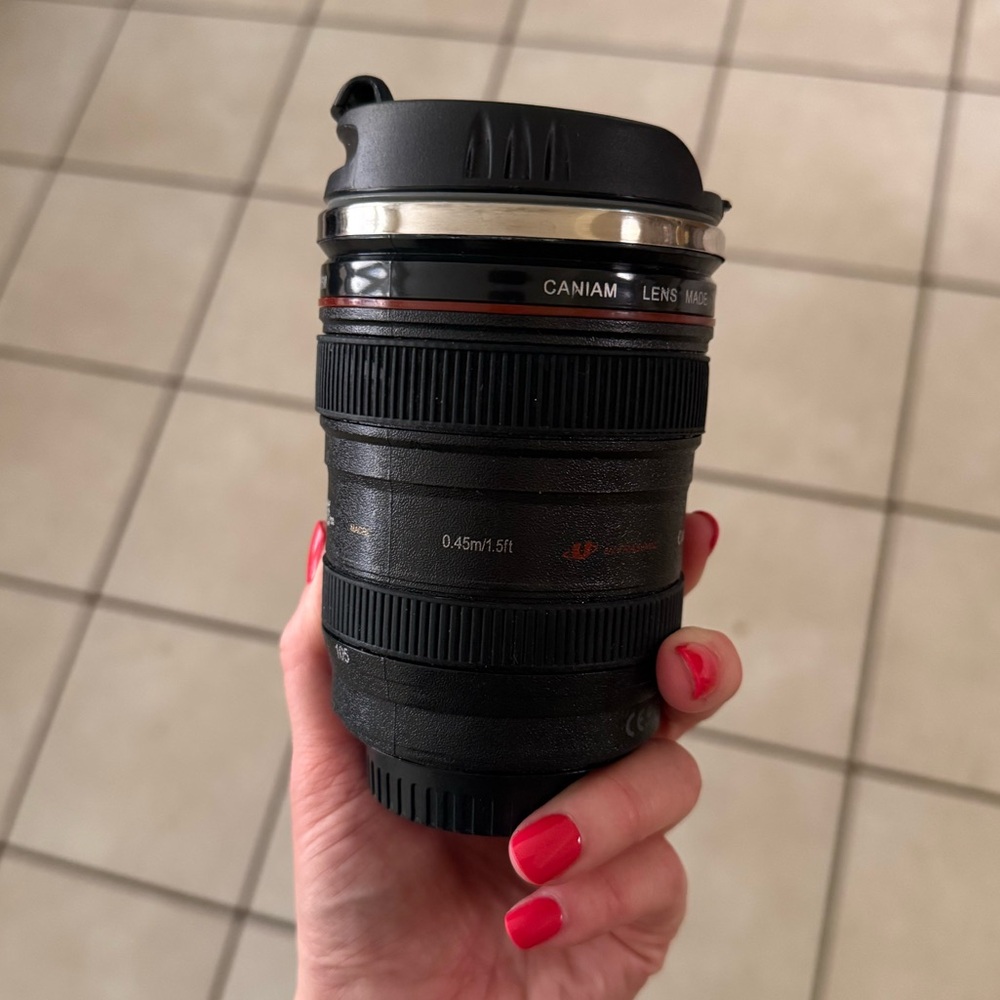 Black Camera Lens Mug